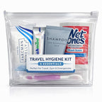 Travel Hygiene Kit (5 Essentials) – TSA Approved Toiletry Set with Toothbrush, Toothpaste, Shampoo, Soap & Hand Wipes – Portable Travel Kit for Gym, Airplane & Emergency Use