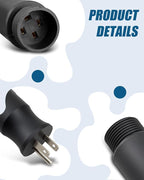 219261 Multi-Voltage Adapter Plug Fit for Miller/Hobart Welders/Plasma Cutters 115 Volt 5-15P 4 Pin to 3 Prong Welder Electric Adapter Plug