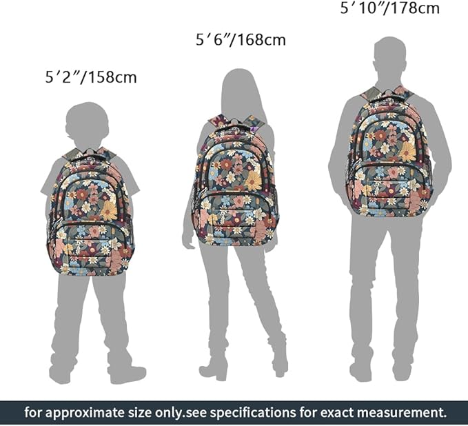rickyh style School Backpack Travel Bag for Men & Women Lightweight College Back Pack with Laptop Compartmen