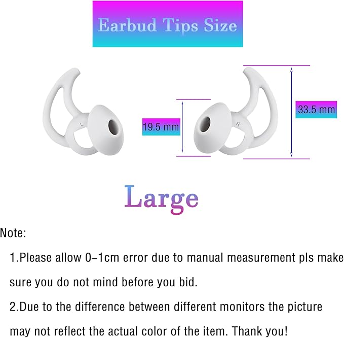 Replacement Earbud Tips Silicone Earbud Covers Ear Tips Compatible with Bose Quietcomfort and Sport Headphone Ear Bud Tips Large 3 Pairs