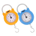 ABOOFAN 2pcs Portable Mini Digital Hanging Weight Scales with Hook High Precision Spring Travel Luggage Scale for Home and On-the-go Small Electronic Weighing Set in Yellow and Blue