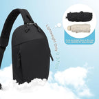 Small Sling Bag with RFID Blocking, Mini Fanny Pack for Women and Men, Convertible Crossbody Anti Theft Chest Bag for Travel Hiking Running, Black