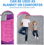 oaskys Camping Sleeping Bag - 3 Season Warm & Cool Weather - Summer Spring Fall Lightweight Waterproof for Adults Kids - Camping Gear Equipment, Traveling, and Outdoors