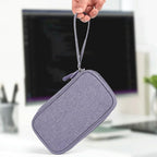 CAAORDKSO Electronics Organizer Travel Bag, Small Cable Organizer Case Waterproof Accessories Pouch, Travel Electronic Carrying Case for Cable, Cord, Charger, Phone, Power Bank, Earphone (Purple)
