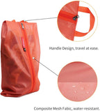 pack all Shoe Bag for Travel, Water-Resistant Shoe Pouch for Gym, Odor-Resistant Soccer Cleats Bag for Sport (Orange, 1-Pack)
