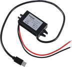2pcs DC 12V/24V to 5V USB C Buck Converter 3A 15W Step Down Converter Voltage Regulator Waterproof Power Adapter for Raspberry Pi 4 Cellphone Car