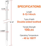 Zip Ties Assorted Size,8+12+14 Inch V-Shaped Toothed Double Sided Toothed,100 LBS Tensile Strength Heavy Duty Cable Wire Ties More Durable Nylon Tie Wraps for Indoor Outdoor（1000 Pack）