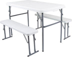 Stansport Compact Portable Kids Picnic Table – Foldable Space-Saving Design with Locking Legs – Lightweight Children’s Picnic Set for Travel, Parks, Campsite – Durable Steel Frame & Easy Clean Surface
