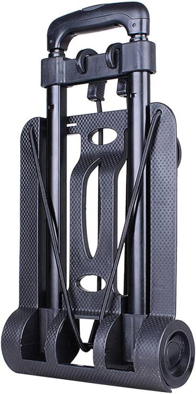 Eujgoov Small Folding Hand Truck 2 Wheels Dolly Portable Luggage Trolley Cart Lightweight for Travel Shopping