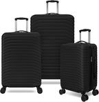 Everest Expandable Hardsided Spinner (Black, 3 Piece Set (28", 24", 20"))