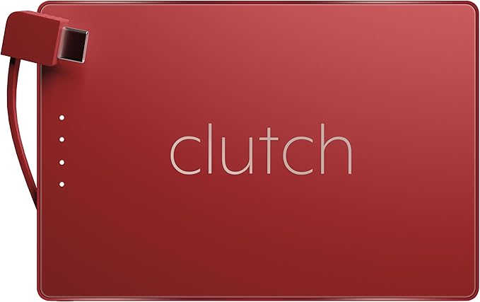 Clutch - Pro USB-C Portable Charger - Compatible with iPhone 15, 16, 17 & Android Devices - Power Bank Magnetic Battery - TSA Travel Approved - USB Rechargeable - Built-in Cable - 5000 mAh - 3.7oz