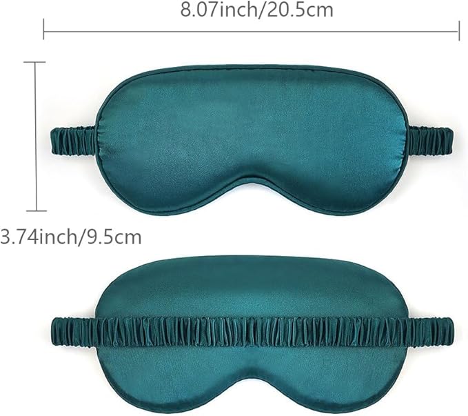 10 Pack Sleep Mask,Silk Eye Mask,for Night Sleeping,Office, Travel,Party Games,Suitablefor Men/Women (Blackish Green)