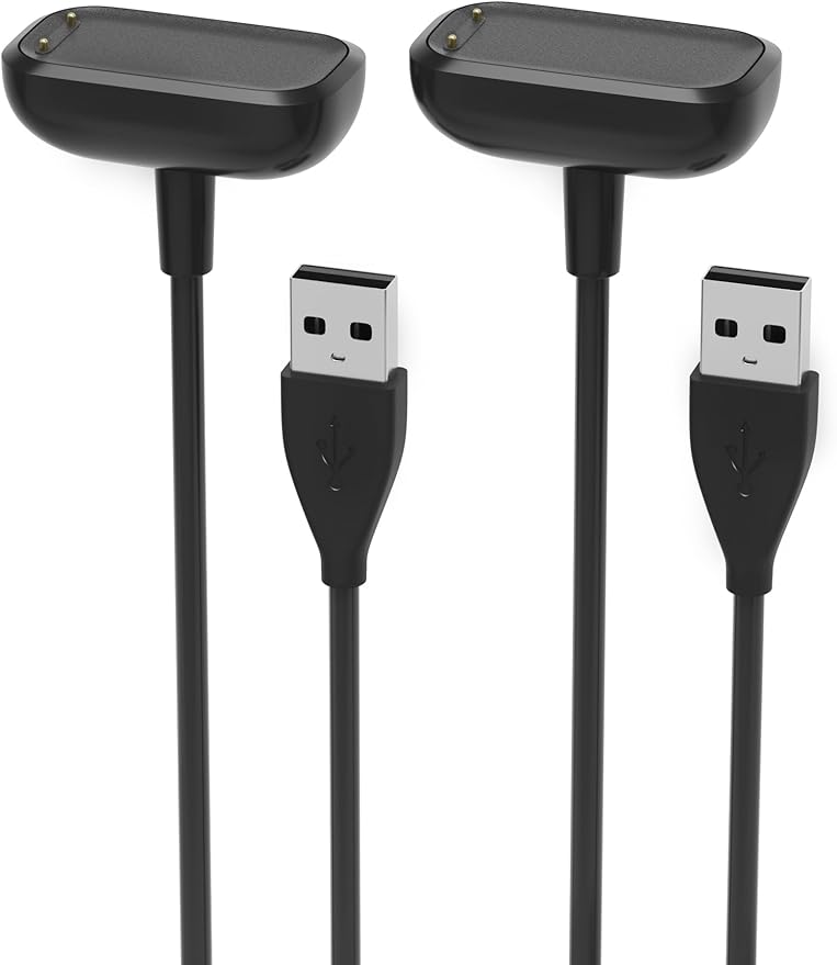 Sinoacc Charger for Fitbit Charge 6/5/Luxe Smartwatch Charger 3.3Ft USB Magnetic Wireless Fast Charging Cable Cord for Charge 5/Luxe/6 Fitness & Health Tracker-2pack