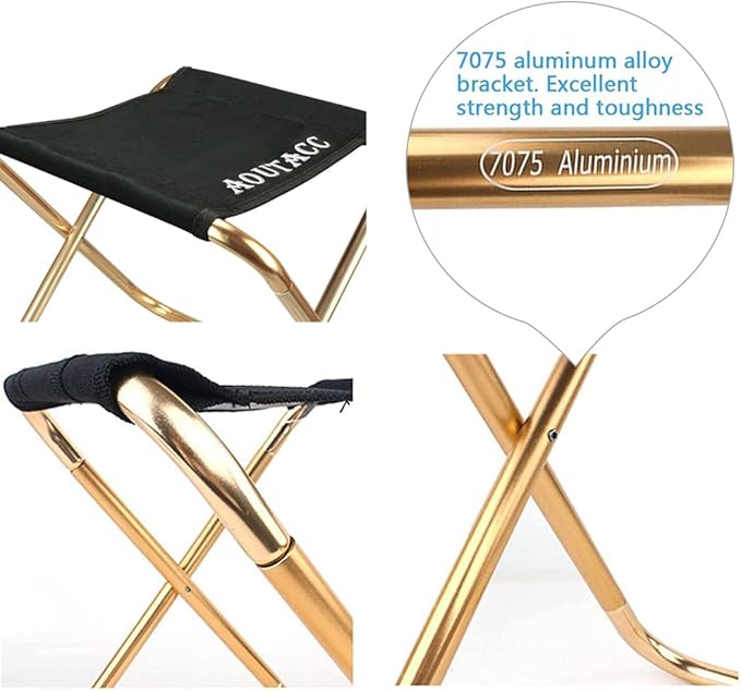 Ultralight Portable Folding Camping Stool for Outdoor Fishing Hiking Backpacking Travelling(XL:13"x14"x15";Large:11.8"x11"x11.4"; Medium:8.3"x9.5"x 11")