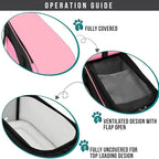 PetAmi Dog Purse Carrier for Small Dogs Cats, TSA Airline Approved Soft-Sided Pet Carrier with Pockets, Ventilated Travel Tote Bag with Bed & Shoulder Strap, Puppy Kitten, Max 12 lbs, Pink