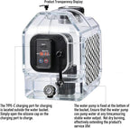 Portable Camp Shower 5-Gallon 2/5/8 Hours Battery Life Cordless Electric Rechargeable Food-Grade Water Tank for Camping Pressure Washer for Garden & Pet Cleaning