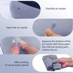 Inflatable Foot Rest for Travel - Adjustable Height Leg Pillow for Airplane & Car, Portable Foot Stool for Kids & Adults （Multicolor） 2-Count