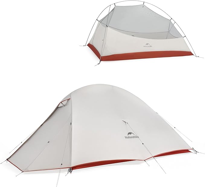 Naturehike Cloud-Up Tent Lightweight Backpacking Tent with Footprint - Free Standing Ultralight Camping Hiking Backpack Tents