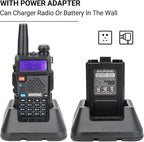 Baofeng UV-5R Radio Ham Radio Handheld UV5R Long Range Dual Band Rechargeable High Power Two Way Radio Walkie Talkies with 1800mAh Li-ion Battery and Earpiece for Hunting Camping Survival Gear,2 Pack
