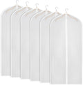 Zilink Garment Bags for Long Dresses 60-inch Translucent Suit Bag with Full-Length Zipper (Set of 6) for Dance Costumes Gown Dress Clothes Storage [Upgraded Version]