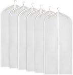 Zilink Garment Bags for Long Dresses 60-inch Translucent Suit Bag with Full-Length Zipper (Set of 6) for Dance Costumes Gown Dress Clothes Storage [Upgraded Version]