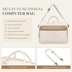Laptop Bag for Women 15.6Inch Work Tote Computer Briefcase Waterproof Handbag Shoulder Teacher Office Crossbody Purse