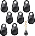 Flutesan 8 Packs Portable GPS Tracking Mobile Tracking Anti Loss Smart Device Key Finder Locator GPS Tracker Device for Pets Dog Cat Wallet Keychain Luggage, Alarm Reminder(Black)