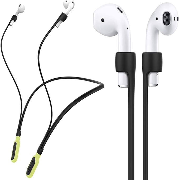 Compatible Airpods Strap, Silicone Anti-Lost Wire Cable Connector Sports Neckband Compatible for Airpods Pro 3/2/1, Airpods 4, 3, 2, 1, Night Glow