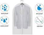 MsKitchen 6 Pack Garment Bags for Hanging Clothes (24x40") - Dustproof Suit Bags for Closet Storage - Durable PEVA Covers with Sturdy Zipper for Coats, Jackets & Dresses (Translucent)