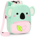 mibasies Toddler Backpacks for Girls 2-4: Plush Backpack -3D Animal Cartoon Mini Travel Bag -10 inch Toddler Backpack Leash