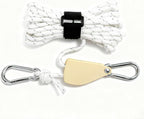 Retractable Travel Clothesline, 19Ft Heavy Duty Portable Clothes Drying Rope with Ratchet Pulleys Carabiners for Tents, Outdoor Camping, Hammocks Tarps Locking System