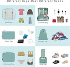 BAGAIL 8 Set Packing Cubes Luggage Packing Organizers for Travel Accessories-Dusty Blue