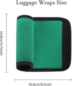 2 Pack Luggage Handle Wraps for Luggage Suitcase Travel Bags (Green)