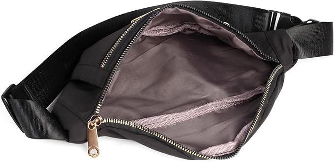 Fanny Pack Waist Pack for Women, Fashion Waist Bag with Adjustable Strap for Travel Sports Running black