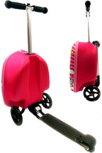 Fast Forward Hello Kitty 2-in-1 Kids Scooter Suitcase & Ride-on Carry-on Luggage Lightweight Travel Case with Built-in Kick Scooter