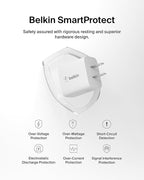 Belkin USB C Charger Block 20W (2-Pack) - Fast Charging - Apple iPhone 17, Air, Pro, Pro Max, iPad, AirPods, Apple Watch, Samsung Galaxy S25, Nintendo Switch 2 & More - White