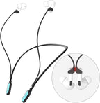 Ultra Strong Magnetic Compatible Airpod Pro Strap Anti-Lost Cord Sports Lanyard Compatible with Airpods 4 3 2 1 Pro 3 2 1, Black with Light Blue