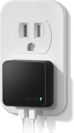 Nekmit Dual Port USB C Wall Charger, 40W PD Fast Charging USB C Wall Plug Adapter, Flat Thin Slim Charger Block for iPhone 17/17 Pro/17 Pro Max, Galaxy, MacBook Air, iPad, AirPods and More