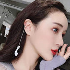 ZOSTLAND 1 Pair Creative Earphone Anti Lost Earring Clip Earclip Strap Wireless Earhook Earbud Ear Bud Holder Connector Compatible with Airpods 1/2/Pro/3 Beats Fit Pro Sony (Golden Leaf)