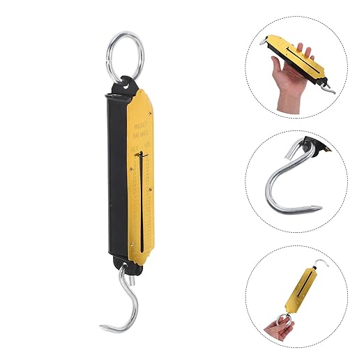 LIFKOME 2pcs Mechanical Hanging Weight Scale with Spring Balance 100kg Portable Handheld Hook Scale for Luggage, Fishing, Farming and Kitchen Use