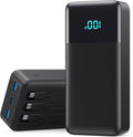 Portable Charger 50800mAh Power Bank with 3 Built-in Cable,25W PD USB C Power Bank Fast Phone Charging,QC4.0 Travel Outdoor Essential Portable Phone Battery Pack for iPhone 17/16/15/14,Galaxy Android