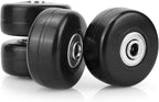 Zoofen 50 x 18mm Luggage Replacement Wheels 4 Pcs Rubber Suitcase Replacement Wheels Wear-Resistant Repair Casters for Luggage