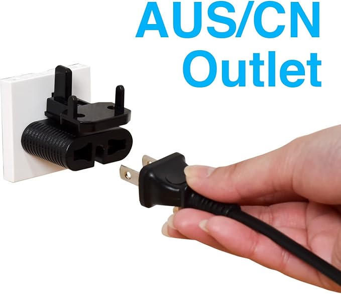 ROAD WARRIOR Travel Plug Adapter for Europe/UK/Australia/China/USA Outlet, Compact Lightweight Japan-Designed, RWG01BK