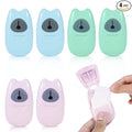 KISEER 6 Boxs (300 Sheets) Mini Portable Travel Soap Paper Sheets Disposable Hand Washing Bath Scented Paper Soap for Outdoor, Camping Hiking (Colorful)