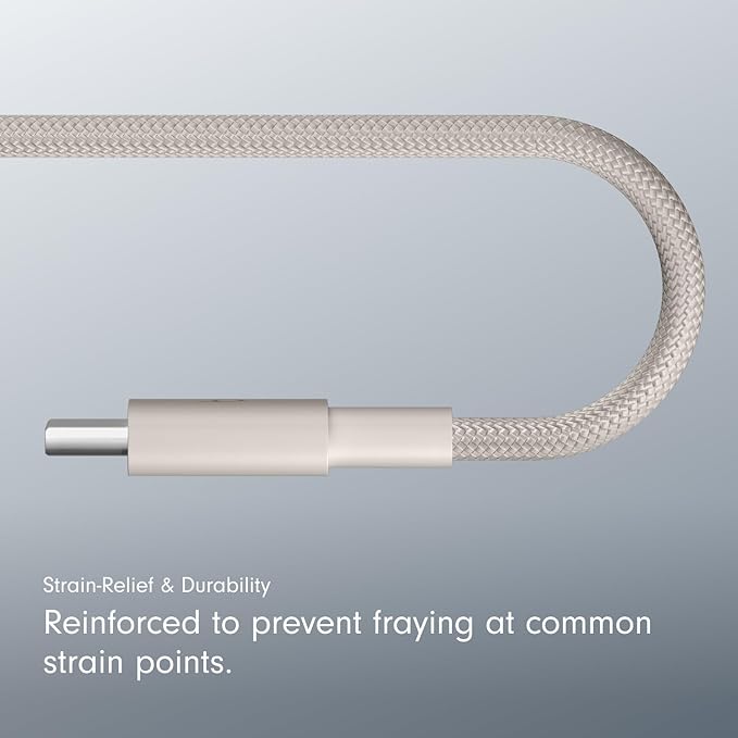 Beats USB-A to USB-C Woven Cable Fast Charging Durable and Tangle-Free Design Compatible Charger for Apple & Android Devices (1.5 m, 5 ft) - Surge Stone