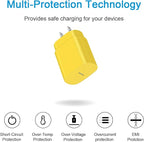 Type C Charger Fast Charging for iPhone 17 16 15,10 FT USB C Samsung Chargers Block 25W Super Fast Chargers for Samsung Galaxy S25/S24 S23/iPhone Air/17/17 Pro Max/iPhone 16/16 Pro Max/15 Pro (Yellow)