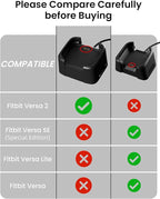Charger for Fitbit Versa 2, Replacement Charging Cable Dock Cradle with USB Cord for Fitbit Versa 2 Smartwatch (not for Fitbit Versa 1/SE/Lite)