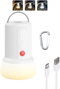 LED Rechargeable Camping Lantern with Hook - 6000mAh Emergency Outdoor Camping Lights, IPX5 Water Resistant Portable Tent Lights for Camping Hiking, Backpacking, Fishing, Outages (White)