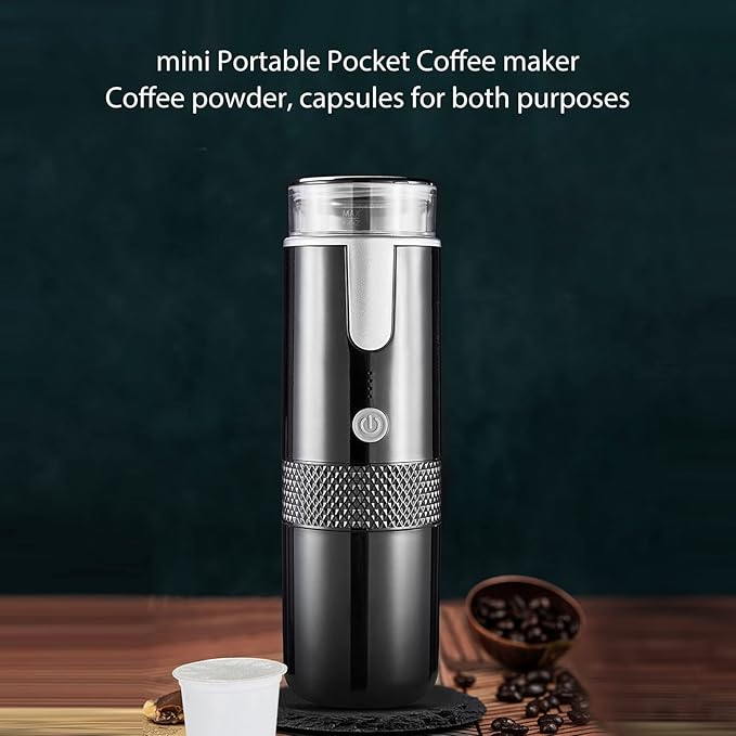 Battery Operated Coffee Maker, Portable Espresso Machine, Portable Coffee Maker, for Travel, Car, Camping, Office (Add Hot Water)