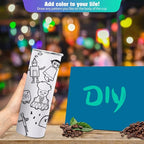 16 Pack Sublimation Tumblers Straight Skinny Tumbler Blanks Bulk 20oz for Heat Transfer, Individual Gift Boxed, Double Wall Insulated Tumbler with Shrink Wrap & Straws